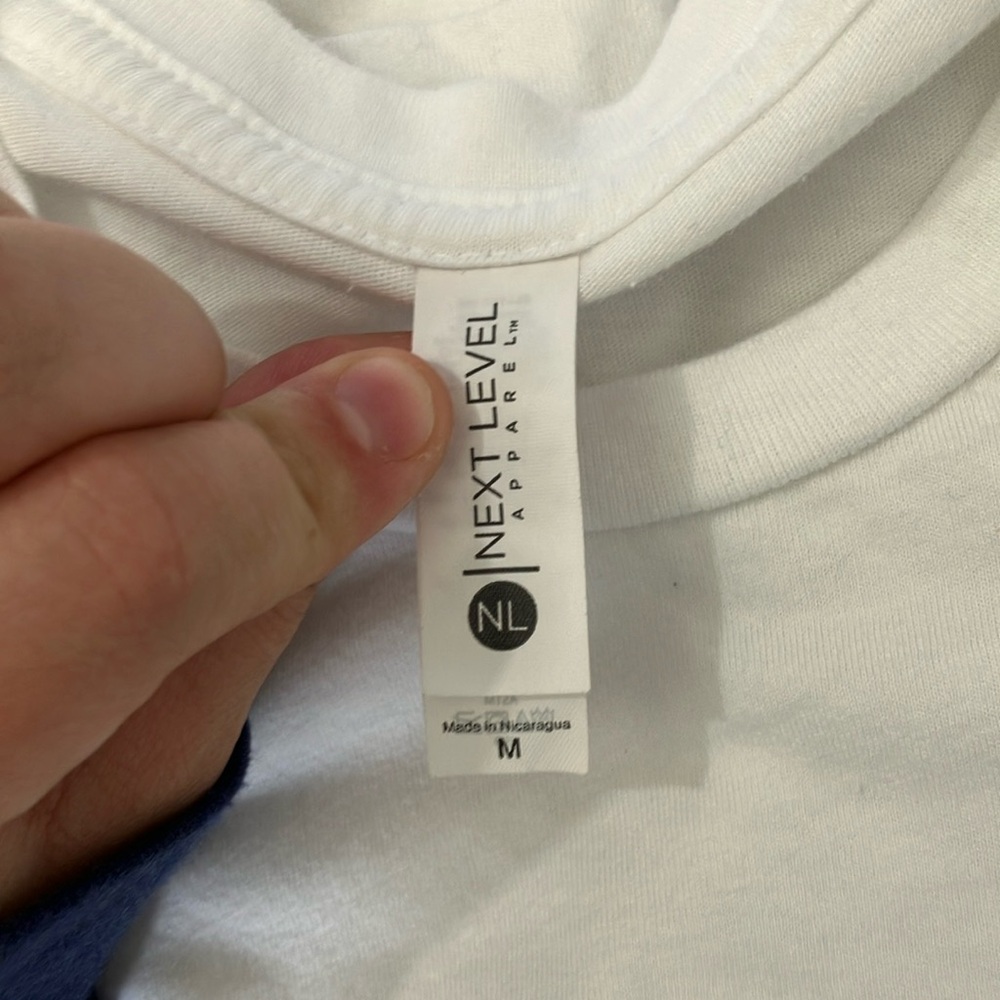 3 Next Level Apparel White Short Sleeve Crew Neck Tee - Picture 4 of 5